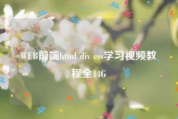 WEB前端html div css学习视频教程全14G