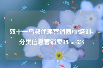 双十一鸟叔代理营销圈VIP培训-分类信息营销卖iPhone55S