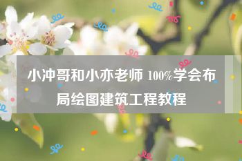 小冲哥和小亦老师 100%学会布局绘图建筑工程教程