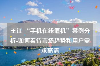 王江 “手机在线值机”案例分析-如何看待市场趋势和用户需求高清